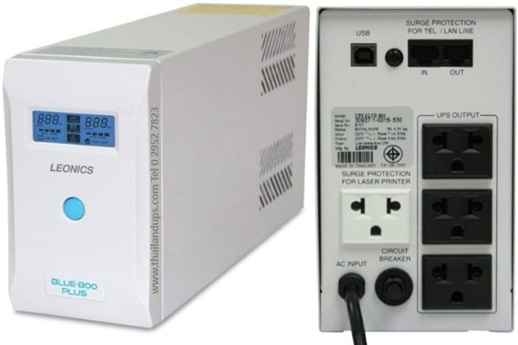 กำลังไฟ 800va 480 watts  line interactive